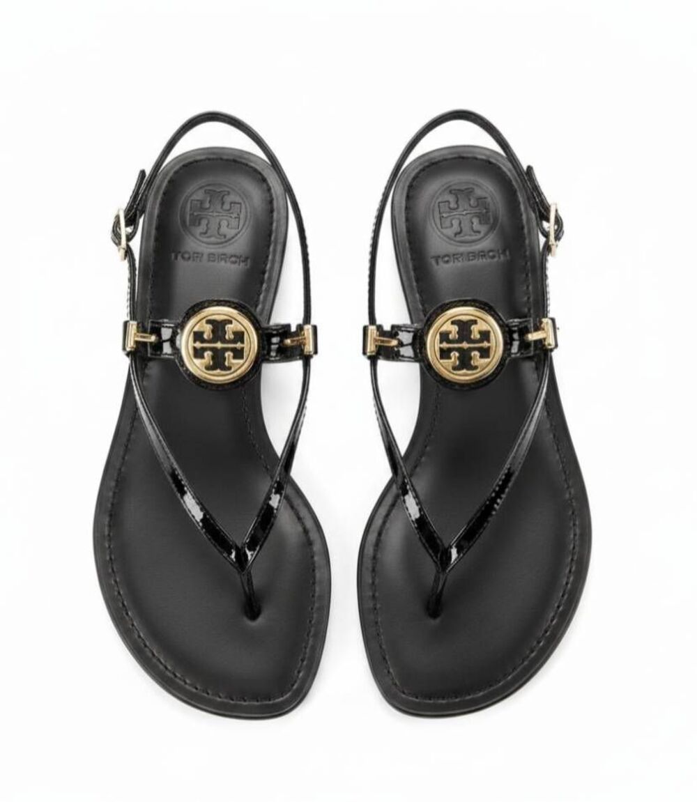 TORY BURCH Ali Brown Leather Strappy Slingback Sandal Size 10.5M